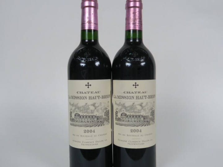 2 BOUTEILLES CHÂTEAU LA MISSION HAUT BRION GCC GRAVES - 2004 - 1 ETLA