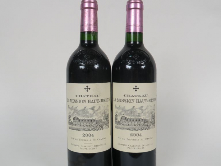 2 BOUTEILLES CHÂTEAU LA MISSION HAUT BRION GCC GRAVES - 2004 - 1 ETLA