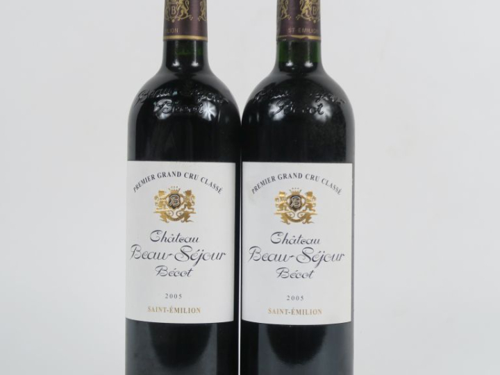 2 BOUTEILLES CHÂTEAU BEAU SEJOUR BECOT 1er GCC ST EMILION - 2005