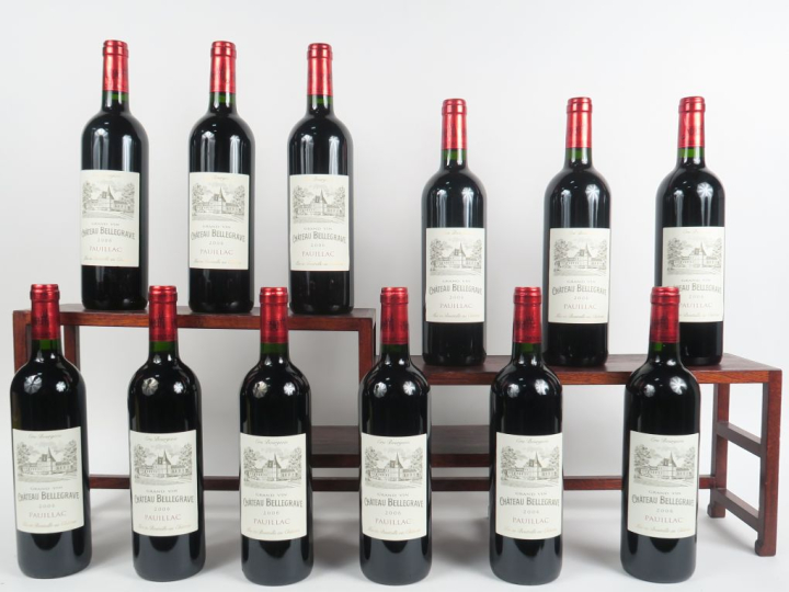 12 BOUTEILLES CHÂTEAU BELLEGRAVE CB PAUILLAC - 2006 - CBO