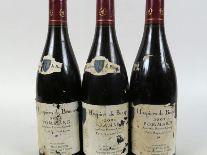 3 BOUTEILLES HOSPICES DE BEAUNE POMMARD 'CUVEE RAYMOND CYROT' - 2001 -