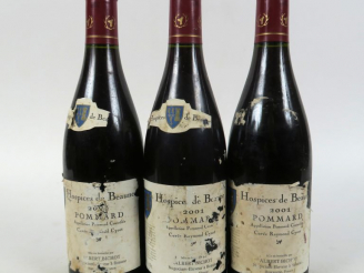 Vente aux enchères 3 BOUTEILLES HOSPICES DE BEAUNE POMMARD 'CUVEE RAYMOND CYROT' - 2001 -