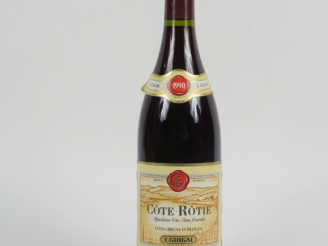 Vente aux enchères 1 BOUTEILLE CÔTE ROTIE 'CÔTES BRUNE ET BLONDE' E. GUIGAL - 1990