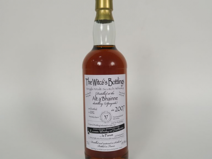 1 BOUTEILLE ALT A BHAINNE (70cl/64,9°) 'JB for the Witch / First Fill 