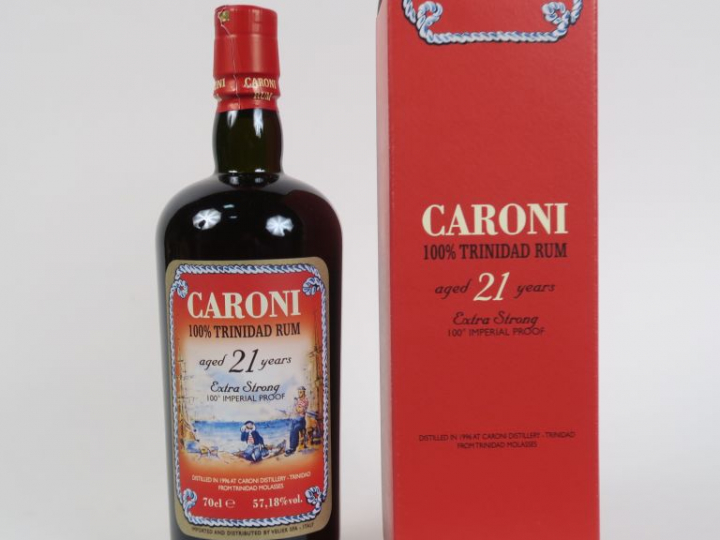 1 BOUTEILLE RHUM CARONI EXTRA STRONG IMPERIAL PROOF 21 ANS DISTILLE EN