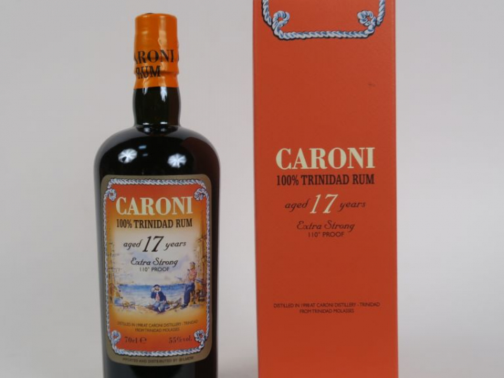 1 BOUTEILLE RHUM CARONI EXTRA STRONG 110° PROOF 17 ANS DISTILLE EN 199