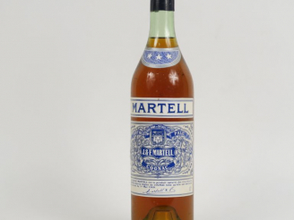 Vente aux enchères 1 VIEILLE BOUTEILLE COGNAC MARTELL '***' - CAPS ÉTAIN