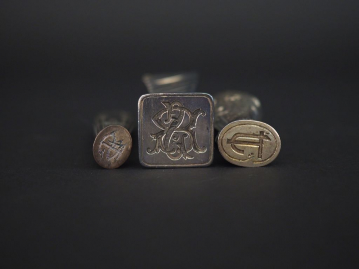 3 différents cachets Napoléon III 1900 en argent.