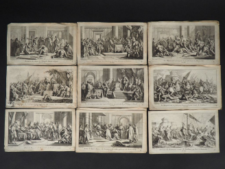 Vente aux enchères Ensemble de 21 gravures XVIIIème en noir sur l'histoire de Toulouse. D