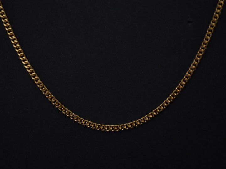 Chaine en or jaune, maille gourmette. Long. 55 cm Poids. 6,12 g   