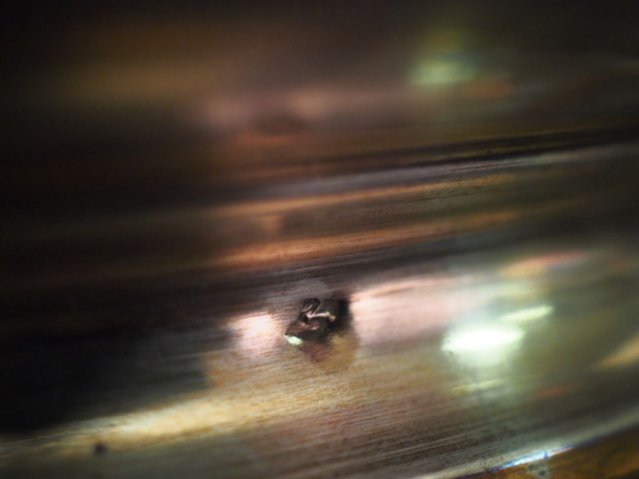 Jatte en cristal et argent, poinçon Minerve, à décor de frises de feui