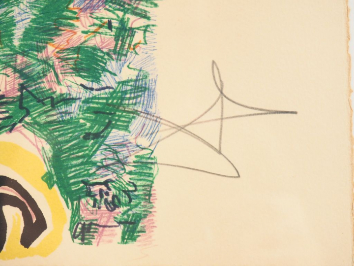 Salvador DALI.  "L'éléphant rose" Lithographie en couleurs signée, num