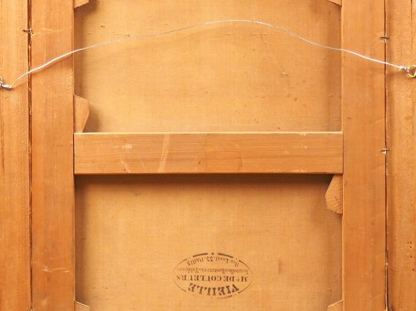 Louis DESBORDES.  "nature morte au bouquet de fleurs". Huile sur toile