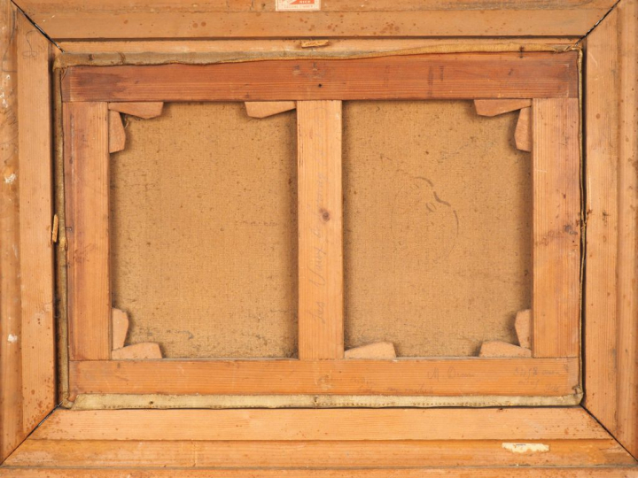 Gustave GARAUD. "La campagne en été". Huile sur toile, signée en bas à