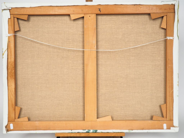 Michel HENRY. "Soucis d'or sur la mer". Huile sur toile, signée en bas