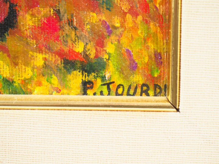 Patrick JOURDE.  "Auribeau sur Siagne" Huile sur toile, signée en bas 