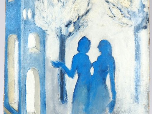 LEBIE. "jeunes femmes" Huile sur toile, signée en bas à droite Dim. 88