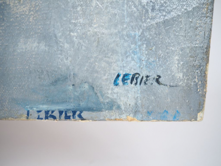 LEBIE. "jeunes femmes" Huile sur toile, signée en bas à droite Dim. 88