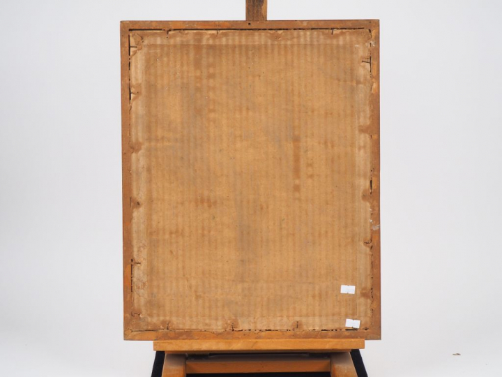 Gaspard MAILLOL. "Paysage à la rivière" Gouache, signée en bas à droit