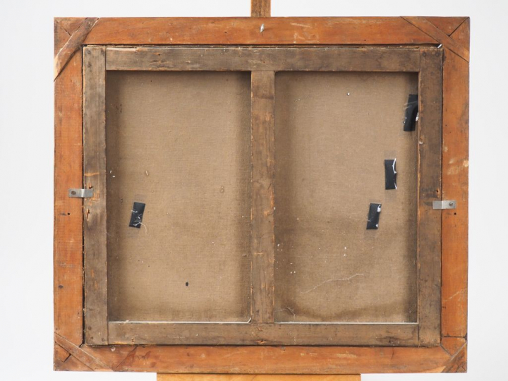 NICOT. "Corbeille de fleurs des champs". Huile sur toile, signée en ba