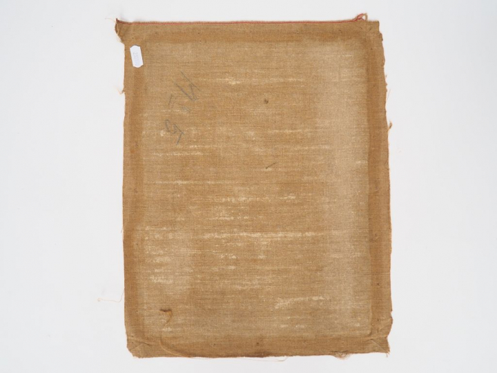 Léon PARENT. "nature morte au fauteuil et au cadre" Huile sur toile, s