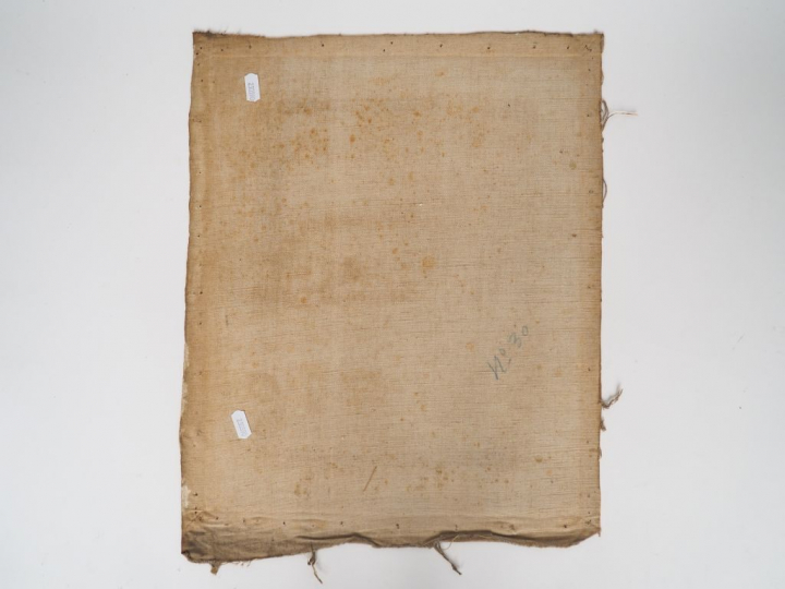 Léon PARENT (attribué à). "nature morte à la lampe à pétrole" Huile su