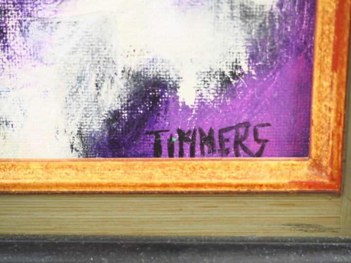 TIMMERS. "Portrait" Huile sur toile, signée en bas à droite. Dim. 50 x