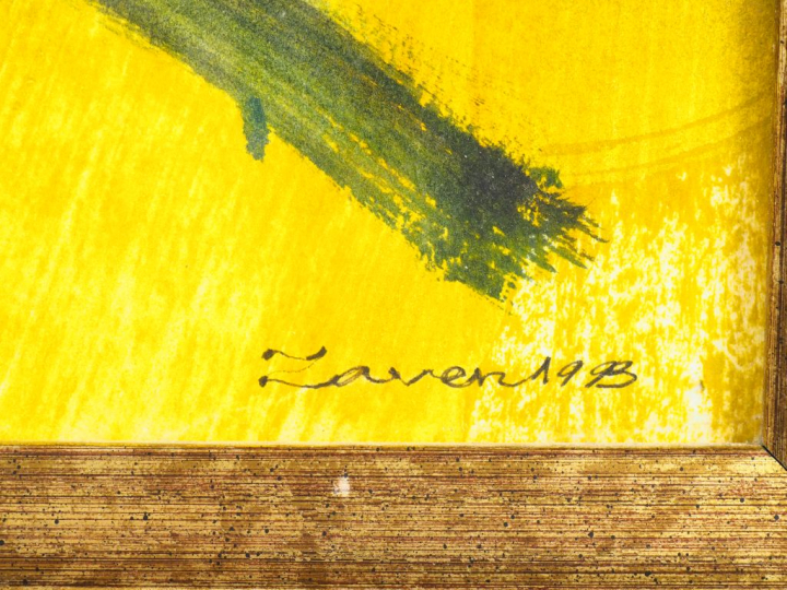 Khatchatrian ZAVEN. "Composition". Aquarelle sur papier. Signée en bas