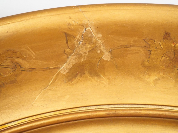 Ecole française XIXème. "jeune bergère" Pastel dans un cadre en médail