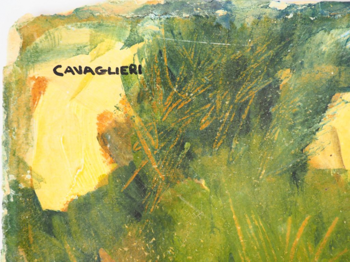 Mario CAVAGLIERI.  "Giulietta dans un parc, au collier long et chapeau