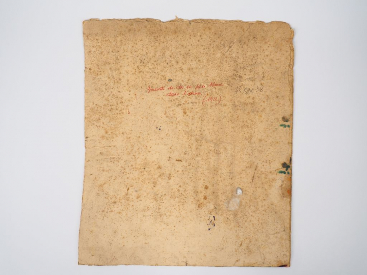 Mario CAVAGLIERI.  "Giulietta de dos en jupon blanc dans l'atelier" Hu