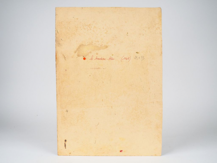 Mario CAVAGLIERI.  "Le bandeau bleu" Huile sur carton, titrée et datée