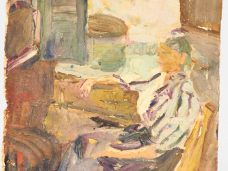 Vente aux enchères Mario CAVAGLIERI.  "La nourrice de Giulietta" Huile sur carton, titrée