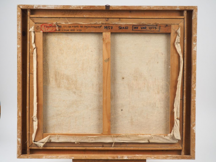 Mario CAVAGLIERI.  "Montmartre et la vigne de Montmartre". Huile sur t