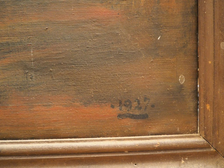 Mario CAVAGLIERI.  "La dame en noir" Huile sur toile, signée en bas à 