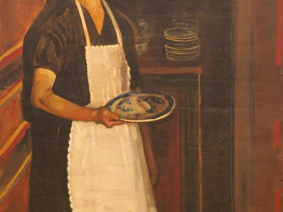 Mario CAVAGLIERI. "Lina" Huile sur toile, signée en bas à droite Dim. 