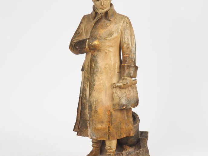 Richard AURILI. "Portrait de Napoléon Bonaparte". Sculpture en stuc. S