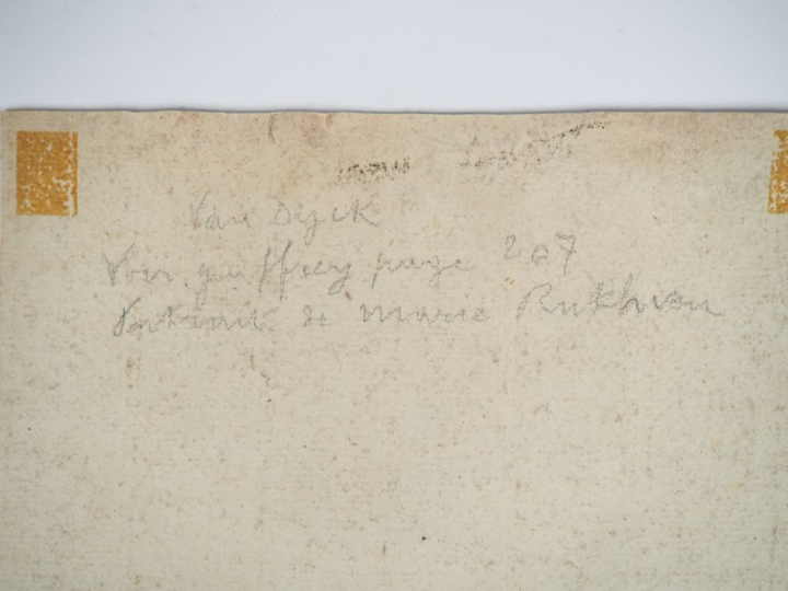 Ecole flamande XVIIème. "Etude de main recto-verso". Dessin. Dim. 23 x