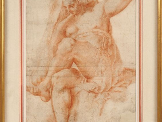 Ecole italienne fin XVIIIème début XIXème.  "Etude de jeune femme nue"