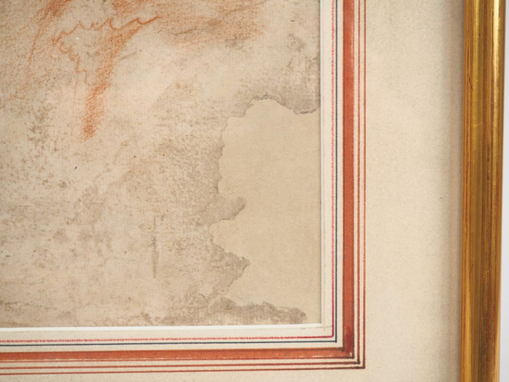 Ecole italienne fin XVIIIème début XIXème.  "Etude de jeune femme nue"