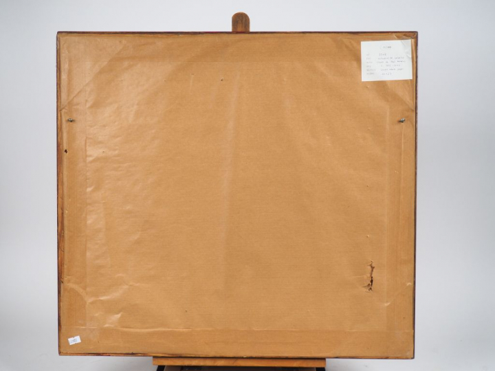 Ecole du Nord XIXème monogrammée PPR. "Etude de chevaux" Dessin au cra