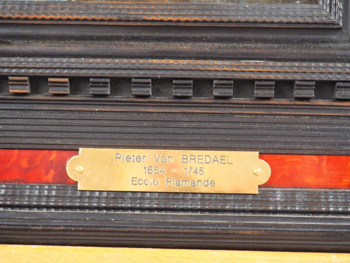 Dans le goût de BREDAEL. "Patineurs et traîneaux sur une rivière gelée