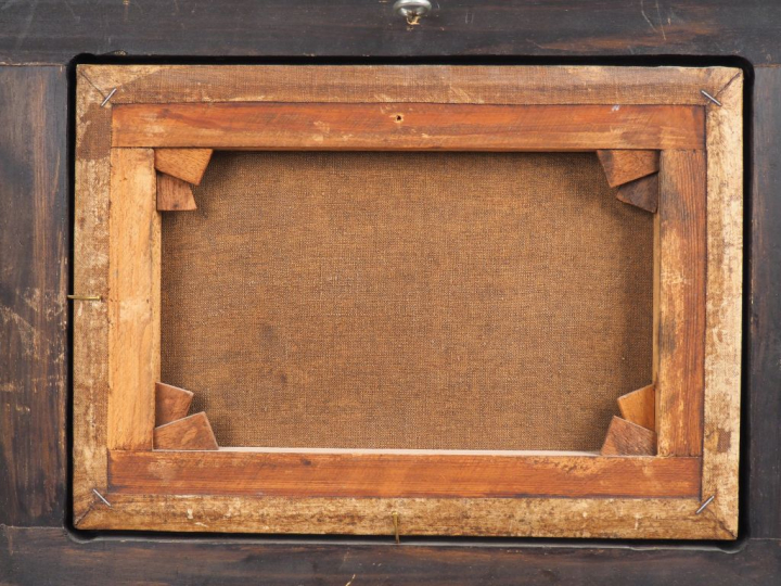 Dans le goût de BREDAEL. "Patineurs et traîneaux sur une rivière gelée