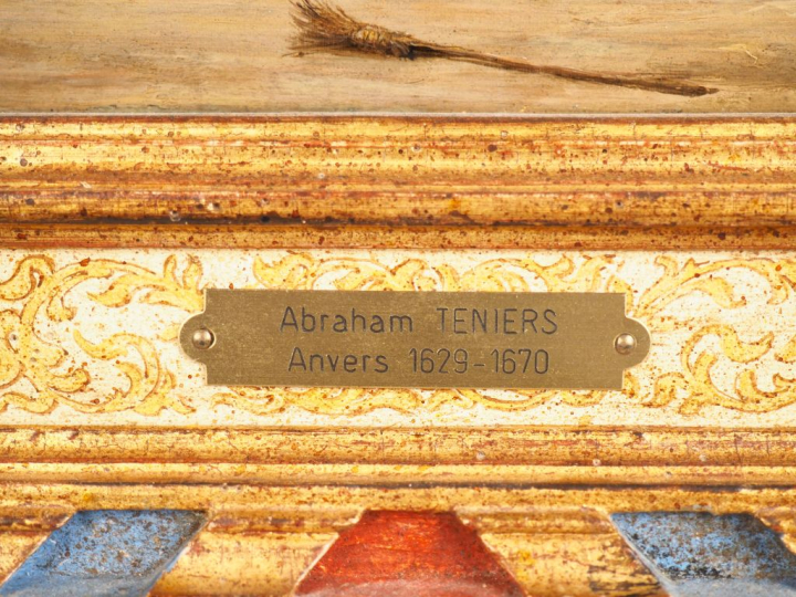 Ecole FLAMANDE du XVIIème suiveur de David Teniers le jeune "Joueurs d