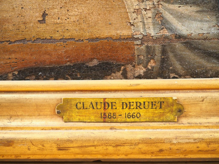 Ecole française XVIIème "Vierge à l'enfant" Huile sur toile  Dim. 85 x