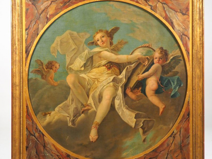 Ecole française du XVIIIè entourage de Charles Michel Ange Challes  Ur