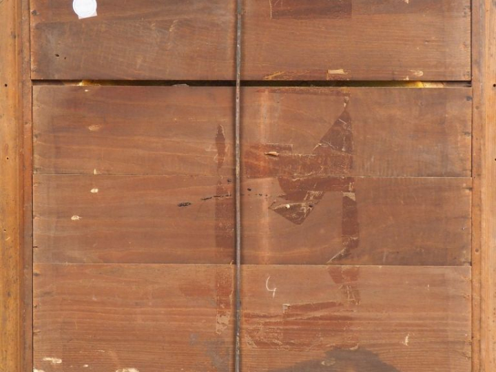 Ecole française début XIXème. "Marine" Huile sur papier en tondo. Diam