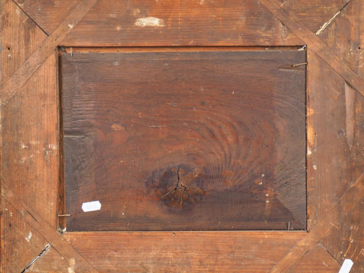 Ecole française XIXème. "scène de taverne" Paire d'huiles sur panneau 