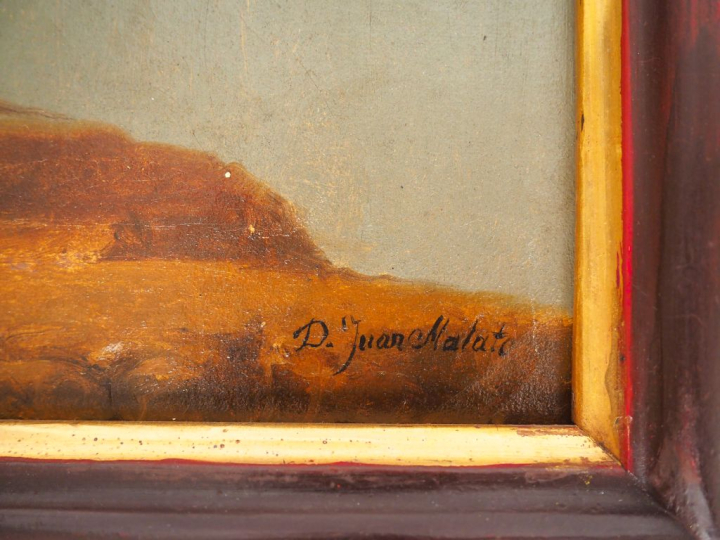 Ecole espagnole XIXème. Juan Malato "bouquet de fleurs dans un vase et