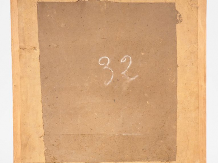 Ecole française XIXème. "Jeune fille dénudée". Pastel. Dim. 60 x 54,5 